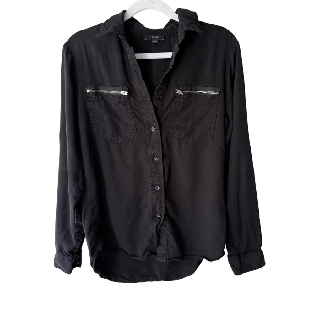 Joe's Jeans Black Button Down Shirt Streetwear Women’s S